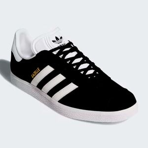 Adidas Gazelle Shoes in Core Black / White Size 7.5 W / 6.5 M